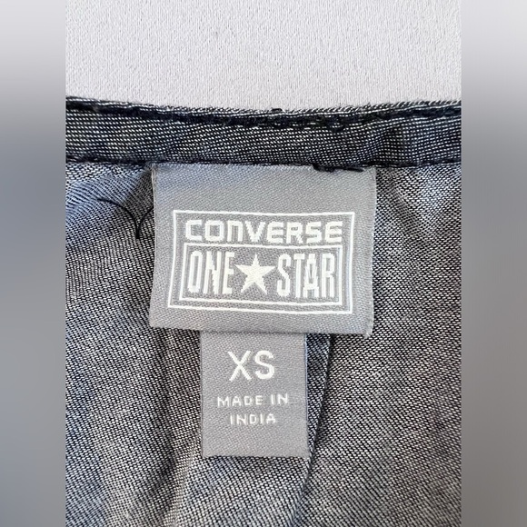 Converse All-Star Midi Dress Women's Sz XS Dark Gray Sleeveless 100% Cotton - Picture 6 of 9